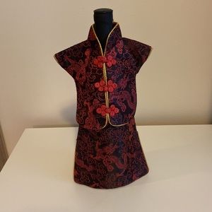 Asian Dress Wine Bottle Holder